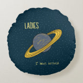 Saturnus planeet Rond Kussen (Voorkant)