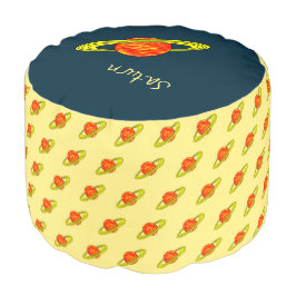 Saturnus planeet Ronde Pouf Poef