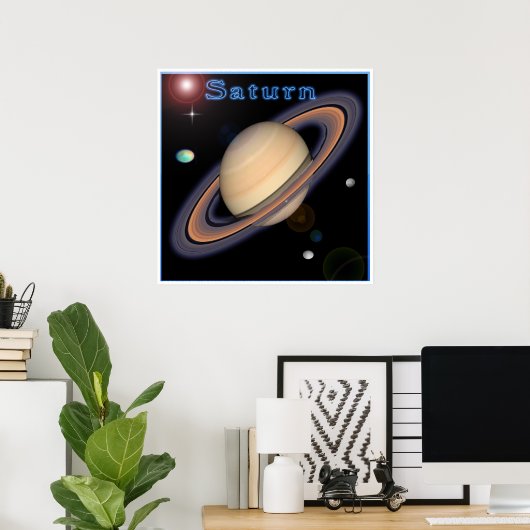 Saturnus poster (Thuiskantoor)