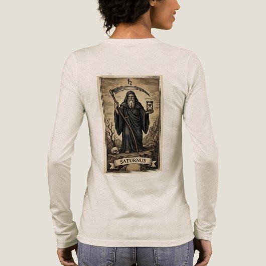 Saturnus Rex: The Planetary Magic Seal & Sigil Tri-Blend Shirt (Achterkant)