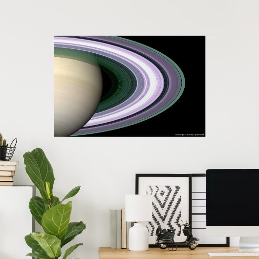 Saturnus Rings Poster (Thuiskantoor)