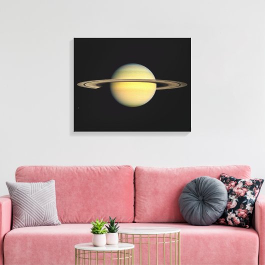 Saturnus tijdens Equinox Canvas Afdruk (Insitu (Woonkamer))