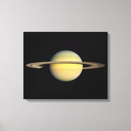 Saturnus tijdens Equinox Canvas Afdruk (Voorkant)
