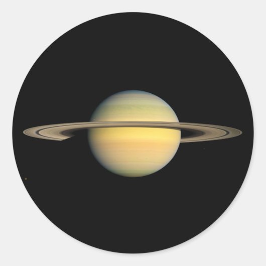Saturnus tijdens Equinox Ronde Sticker (Voorkant)