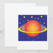 Saturnus-uitnodigingen Kaart (Voorkant / Achterkant)