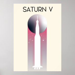 Saturnus V Apollo-ruimtekunst Poster