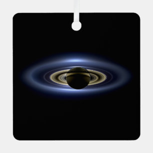 Saturnus verduisterde de Zon vanaf Cassini Orbiter Metalen Ornament