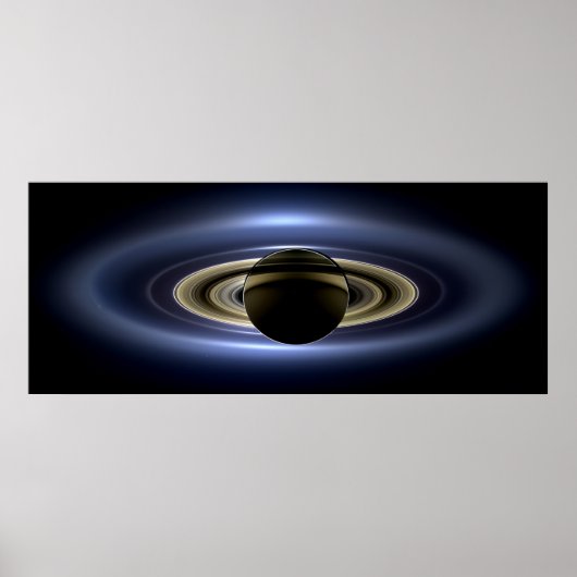 Saturnus verduisterde de Zon vanaf Cassini Orbiter Poster (Voorkant)