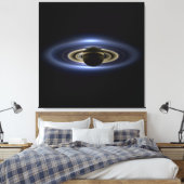 Saturnus verduisterde de Zon vanuit Cassini Orbite Canvas Afdruk (Insitu (Slaapkamer))