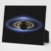 Saturnus verduisterde de Zon vanuit de Cassini-orb Fotoplaat (Zijkant)
