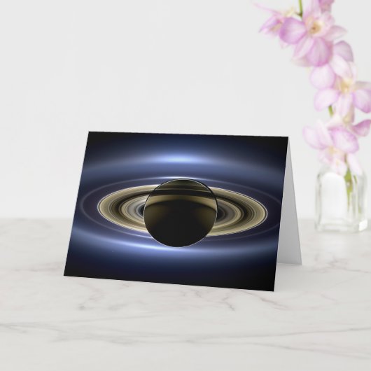 Saturnus verduistert de Zon vanaf Cassini Orbiter Kaart (Orchidee)