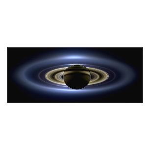Saturnus verduistert de Zon vanuit Cassini Orbiter Foto Afdruk