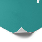 Saturnus vijf ruimte-raket illustratie poster (Hoek)