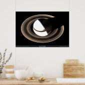 Saturnus zoals nooit eerder gezien poster (Keuken)