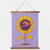 Saturnus Zonnebloem Hangend Wandkleed (Voorkant)