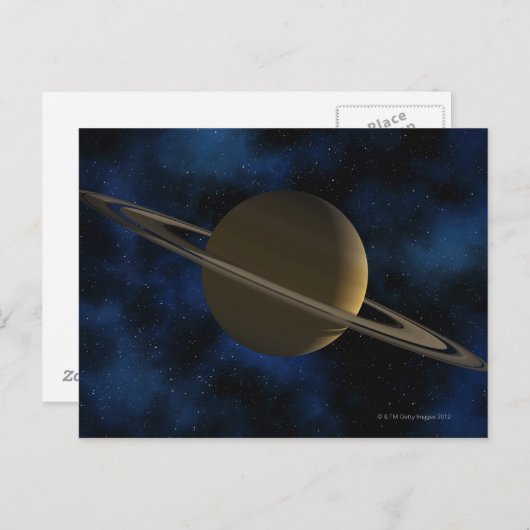 Saturnusplaneet Briefkaart (Voorkant / Achterkant)