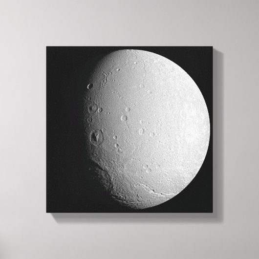 Saturnus's maan Dione 2 Canvas Afdruk (Voorkant)