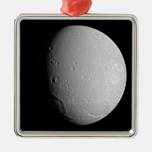 Saturnus's maan Dione 2 Metalen Ornament (Voorkant)