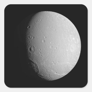 Saturnus's maan Dione 2 Vierkante Sticker