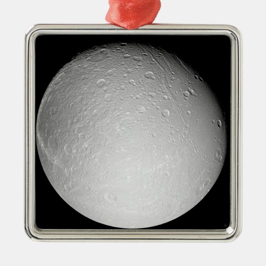 Saturnus's maan Dione Metalen Ornament (Voorkant)