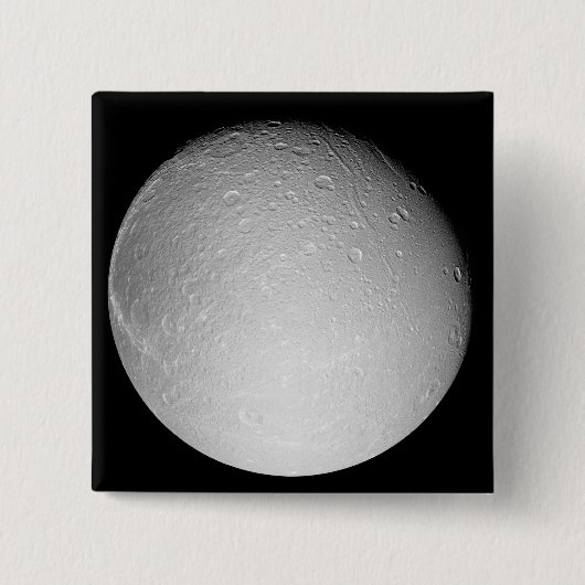 Saturnus's maan Dione Vierkante Button 5,1 Cm (Voorkant)