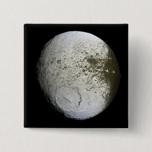 Saturnus's maan Iapetus 2 Vierkante Button 5,1 Cm