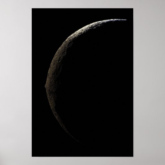 Saturnus's maan Iapetus Poster (Voorkant)