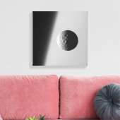 Saturnus's maan Mimas Canvas Afdruk (Insitu (Woonkamer))