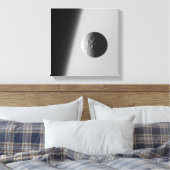 Saturnus's maan Mimas Canvas Afdruk (Insitu (Slaapkamer))