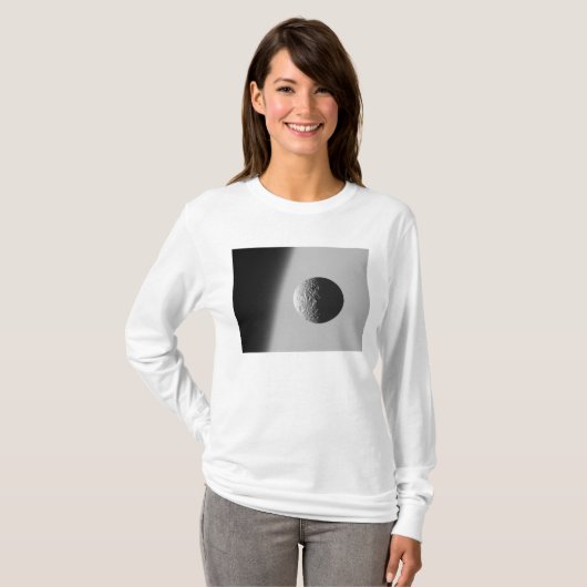 Saturnus's maan Mimas T-shirt (Voorkant volledig)