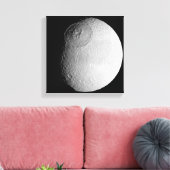 Saturnus's maan Tethys 2 Canvas Afdruk (Insitu (Woonkamer))