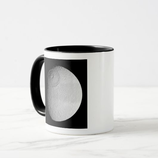 Saturnus's maan Tethys 2 Mok (Voorkant links)