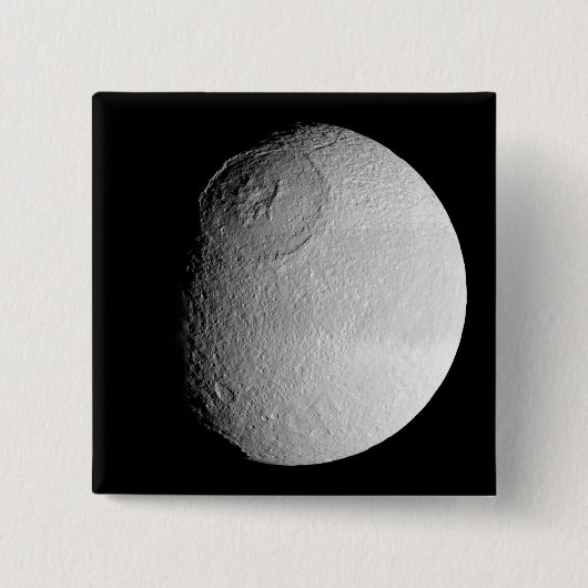 Saturnus's maan Tethys 2 Vierkante Button 5,1 Cm (Voorkant)