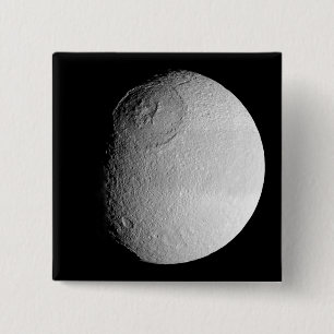 Saturnus's maan Tethys 2 Vierkante Button 5,1 Cm