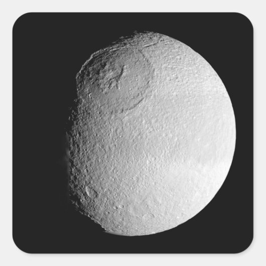 Saturnus's maan Tethys 2 Vierkante Sticker (Voorkant)