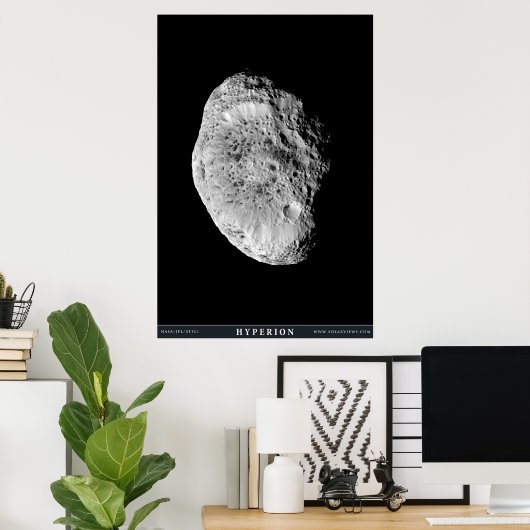 Saturnus's Moon Hyperion Poster (Thuiskantoor)