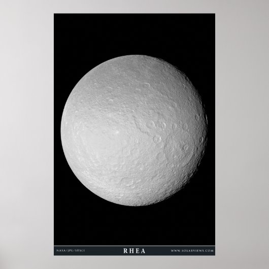 Saturnus's Moon Rhea Poster (Voorkant)