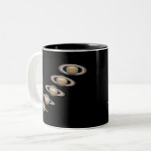 Saturnus's Rings Tweekleurige Koffiemok (Voorkant links)
