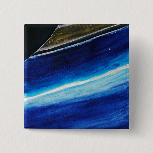 Saturnus's Rings Vierkante Button 5,1 Cm (Voorkant)