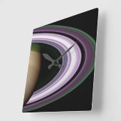 Saturnus's Rings Vierkante Klok (Hoek)