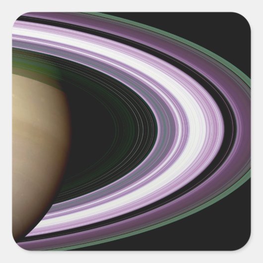 Saturnus's Rings Vierkante Sticker (Voorkant)