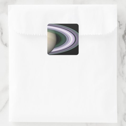 Saturnus's Rings Vierkante Sticker (Tas)