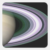 Saturnus's Rings Vierkante Sticker (Voorkant)