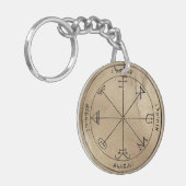 Saturnus's Spirit Summoning Sigils Sleutelhanger (Voorkant Links)