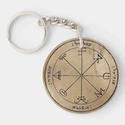 Saturnus's Spirit Summoning Sigils Sleutelhanger (Voorkant)