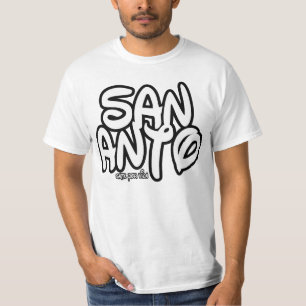 SATX POR VIDA San Anto - Zwart-wit T-shirt