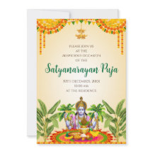 Satya Narayan katha uitnodiging Satyanarayan pooja