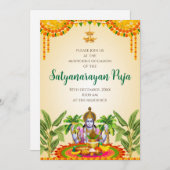 Satya Narayan katha uitnodiging Satyanarayan pooja (Voorkant / Achterkant)