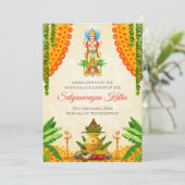 Satya Narayan katha uitnodiging Satyanarayan puja (Staand voorkant)