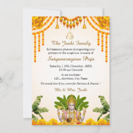 Satyanarayan Katha Invitation Kaart